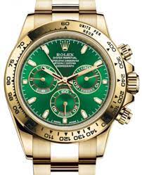 Rolex Cosmograph Daytona Yellow Gold Mens Watch 116508 Green Index Oyster